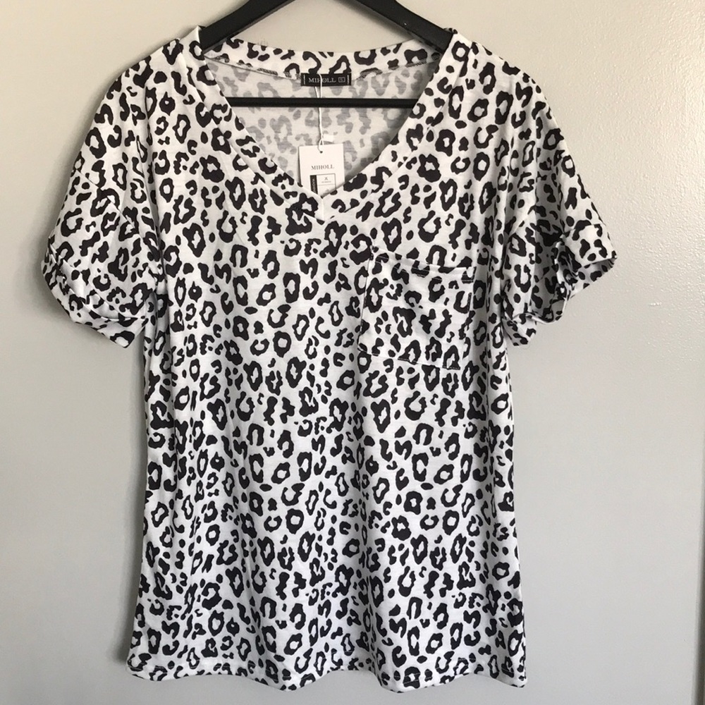 NWT Women's Short Sleeve V-Neck Loose Casual T-Shirt